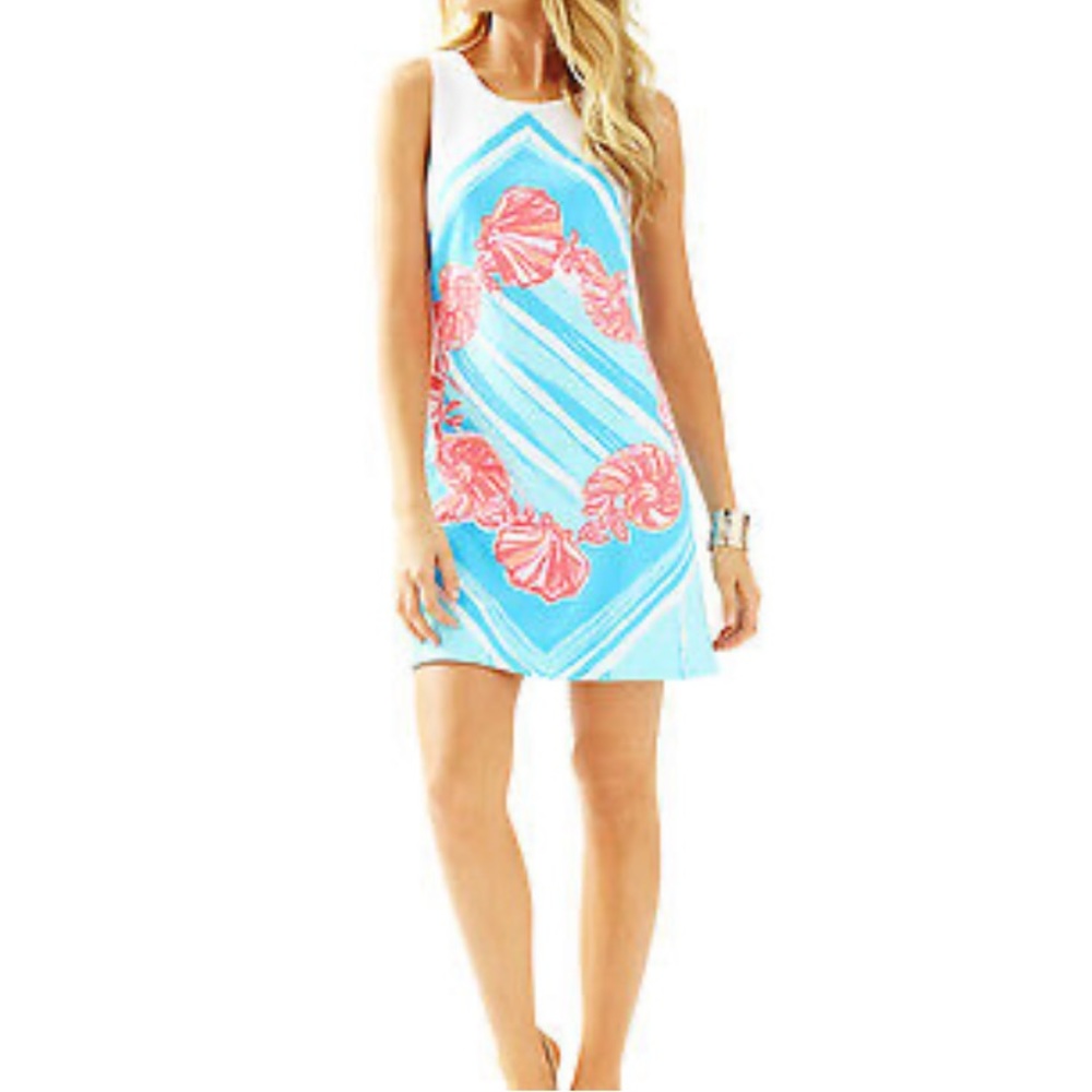 Lilly Pulitzer Callie Shift Dress in Pool Blue for the Shell of It